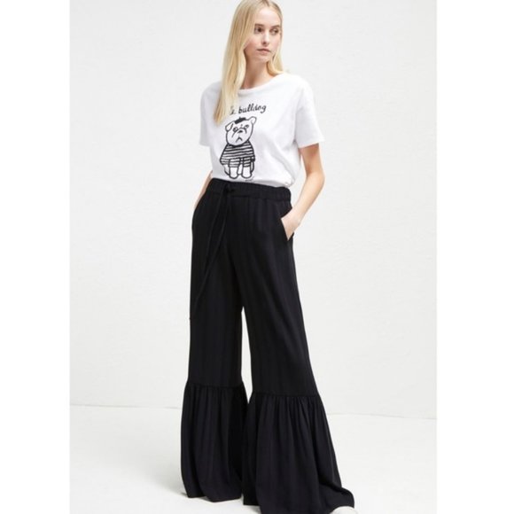 FRENCH CONNECTION Women's Plum Noir Aleida Suiting Bell Bottom Trousers 2 NWT - Picture 1 of 10